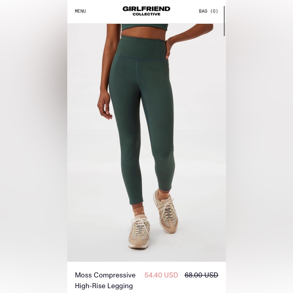 Girlfriend Collective Compression High Rise Leggings Women’s Size Medium